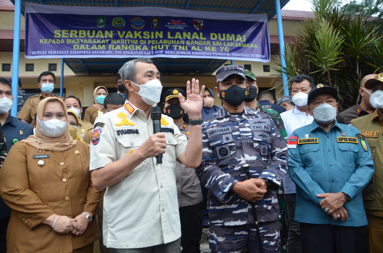 Gubernur Riau bersama Danlanal Dumai
